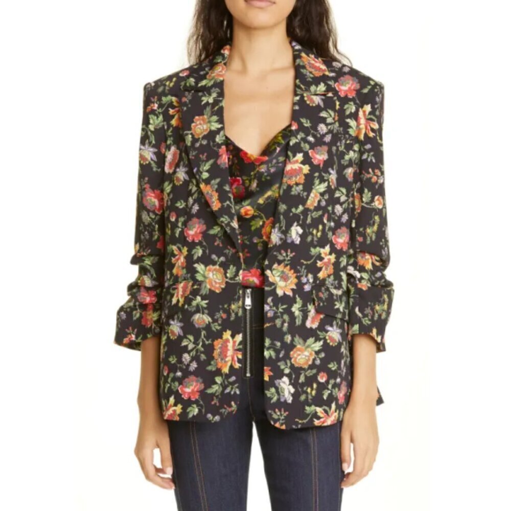 Cinq a Sept 'Kylie' Provence Floral Jacket Blazer, Black Multi